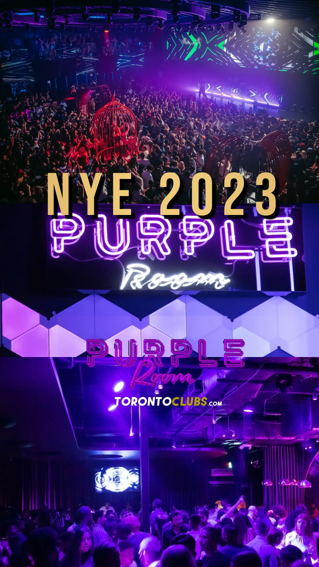PURPLE ROOM INSIDE REBEL TORONTO NEW YEARS EVE EVENT 2023 HIP HOP PARTY